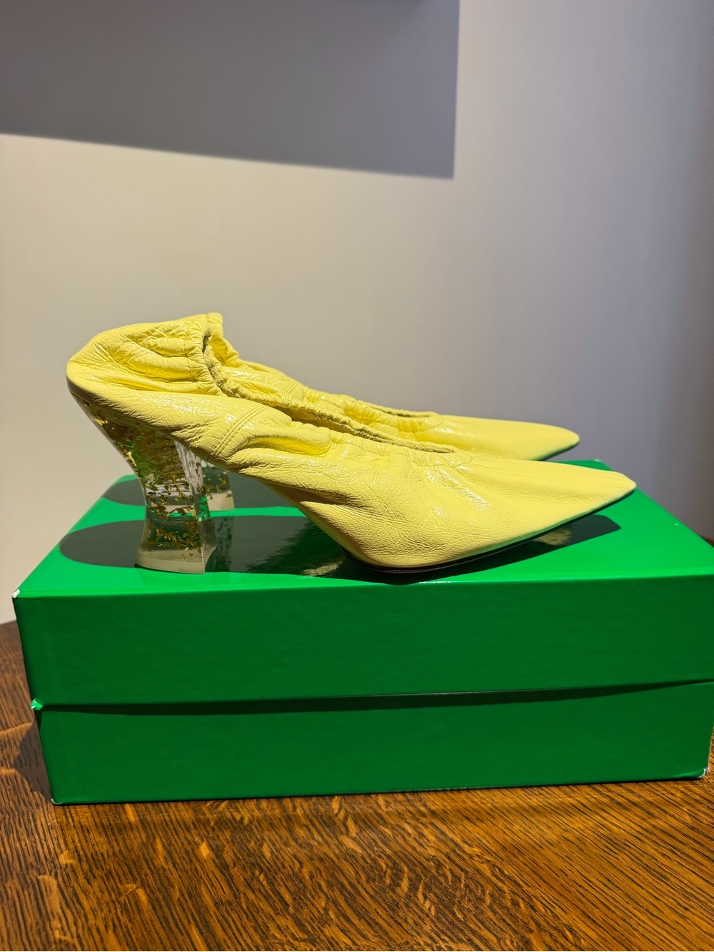 Bottega Veneta Almond Pump with plexi heel